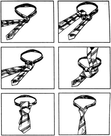  Вязание узлов. Галстучный узел. Крестообразный узел