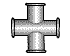 Крест фланцевый чугунный эскиз
