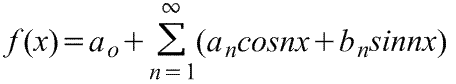 Разложение в ряд Фурье - Стандартная (=обычная) запись через сумму sinx и cosx