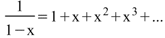 Разложение в ряд  Маклорена=Макларена функции 1/(1-х)