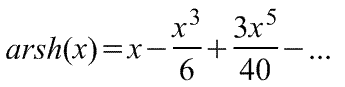 Разложение в ряд  Маклорена=Макларена функции arshx