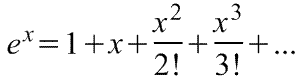 Разложение в ряд  Маклорена=Макларена функции e^x
