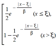 Распределение Лапласа. Функция распределения.