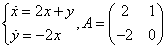 Однородная система дифференциальных уравнений второго порядка в случае комплексных корней характеристического уравнения, пример