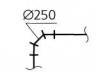 Условное графическое изображение на схемах. Отвод воздуховода секционный с углом 90°. Значок на чертежах. Код обозначения 1.4.03