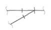 Условное графическое изображение на схемах. Тройник воздуховода прямой, аспирация . Значок на чертежах. Код обозначения 1.4.12
