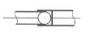 Условное графическое изображение на планах и разрезах. Шарнир сферический (соединение труб). Значок на чертежах. Код обозначения 2.6.05.
