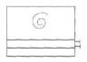 Условное графическое изображение. Чиллер с жидкостным охлаждением конденсатора со спиральным компрессором.Значок на чертеже.  Код обозначения 3.5.05.