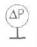 Условное графическое обозначение. Датчик перепада давления (ΔP). Значок на чертеже. Код обозначения 5.1.06.